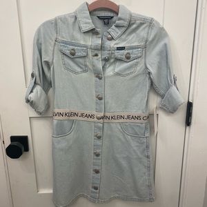 Calvin Klein denim shirt dress